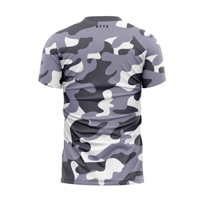 Hyve Personalised Grey Camo Cricket T-shirt for Men