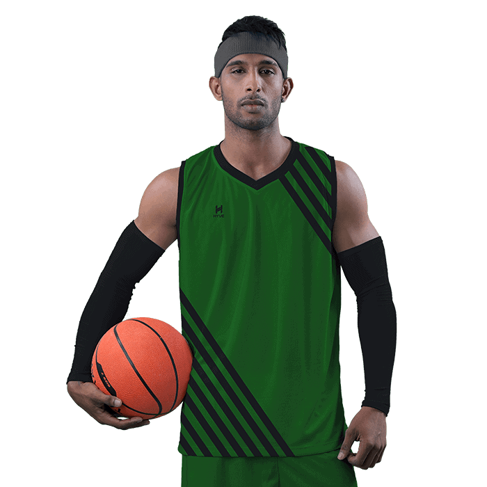 Hyve Battle Green Custom Basketball Vest Jersey For Men